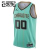 Canotte Bambino Charlotte Hornets Personalizzate Jordan 2024-25 City Edition Teal Swingman